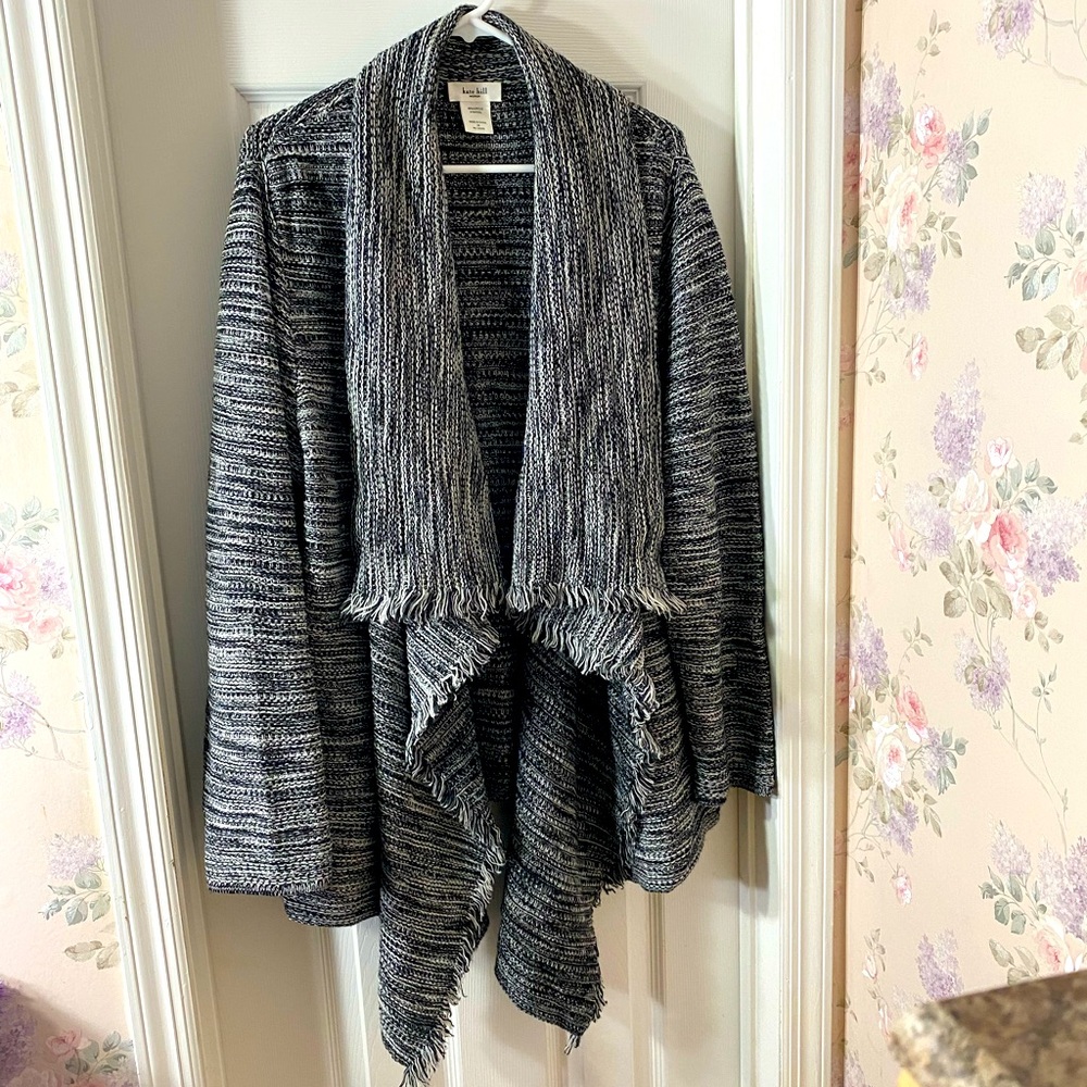 Kate Hill Black/White Sweater 2X